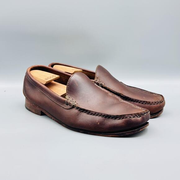 Oak Street Bootmakers Shoes Mens 12 Brown Leather Venetian Loafer Trunk Club USA - Picture 2 of 10